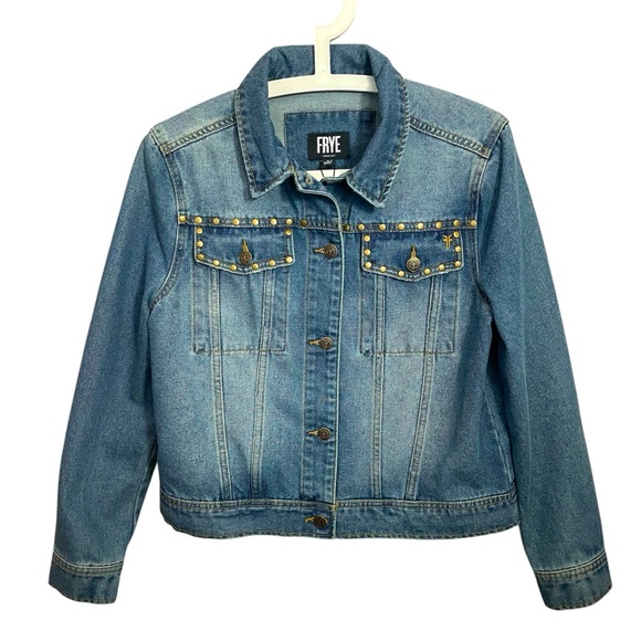 Frye Jackets & Blazers - Frye Denim Jean Jacket Rivets Studding Detail NEW with tags